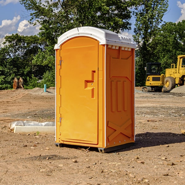 how often are the porta potties cleaned and serviced during a rental period in Parkville